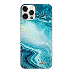 Evetane Coque iPhone 12 Pro Max 360 intégrale transparente Motif Bleu Nacré Marbre Tendance