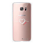 LaCoqueFrançaise Coque Samsung Galaxy S7 Edge 360 intégrale transparente Motif Coeur Blanc Amour Tendance