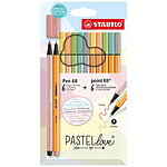 STABILO Set de 12 feutres Pen 68 & point 88 Pastellove