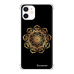 LaCoqueFrançaise Coque iPhone 12 mini anti-choc souple angles renforcés transparente Motif Mandala Or