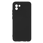 Avizar Coque pour Samsung Galaxy A03 Silicone Semi-rigide Finition Soft-touch Fine  noir