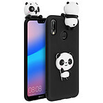 Avizar Coque Huawei P20 Lite Design Panda 3D Protection Souple Flexible - Noir