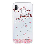 Evetane Coque Samsung Galaxy A20e 360 intégrale transparente Motif Chute De Fleurs Tendance