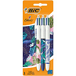 BIC Blister 3 stylos 4 COLOURS®DECOR Pointe Moyenne