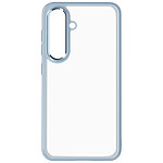 Avizar Coque pour Samsung Galaxy S24 Dos Rigide Contour Souple Design Fumé Bleu Pâle