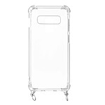 Avizar Coque pour Samsung Galaxy S10e Anneau personnalisable avec bijou/chaine Transparent