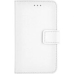 BigBen Connected Étui Universel Taille M Folio Wallet avec Porte-cartes et Languette Blanc