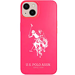 U.S Polo Coque pour iPhone 13 Big Horse Antichoc Bords Surélevés Rose