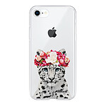 Evetane Coque iPhone 7/8/ iPhone SE 2020 360 intégrale transparente Motif Leopard Couronne Tendance