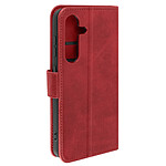 Avizar Housse pour Samsung Galaxy S24 Portefeuille Support Style Vintage Rouge