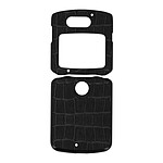 Avizar Coque Motorola Razr 5G Rigide Conception en 2 parties Effet croco Noir