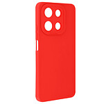 Avizar Coque pour Xiaomi Redmi Note 13 5G Silicone Protection Caméra Rouge