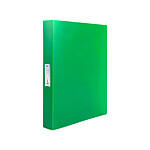 LIDERPAPEL Classeur 4 anneaux 260x315mm polypropylène souple dos 40mm - Vert translucide