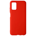 Avizar Coque Samsung A03s Silicone Souple Flexible Finition Mate Anti-traces Rouge