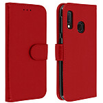 Avizar Etui folio Rouge Portefeuille pour Samsung Galaxy A20e