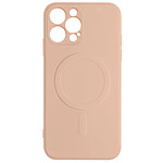 Avizar Coque Magsafe iPhone 12 Pro Max Silicone Souple Intérieur Soft-touch Mag Cover  rose gold