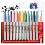 SHARPIE Marqueur permanent FINE MYSTIC GEMS, blister de 12