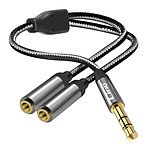 LinQ Adaptateur Audio  Jack 3.5mm mâle vers 2x Jack 3.5mm femelle