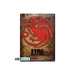 Game of Thrones - Plaque métal Targaryen