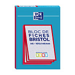 OXFORD Bloc de 30 fiches bristol 105X148 non perforées Q5/5 rouge