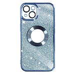 Avizar Coque pour iPhone 13 Paillette Amovible Silicone Gel  Bleu