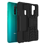 Avizar Coque Xiaomi Redmi 9 Protection Semi-rigide Antichoc Béquille Support Noir