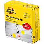 AVERY Pastilles de couleurs, 10 mm, jaune