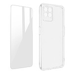 Avizar Coque Realme 8i Silicone Souple Film Verre Trempé 9H Transparent