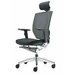 MTinternational Fauteuil Ergonomique 4X noir/blanc