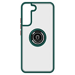 Avizar Coque pour Samsung Galaxy S22 Bi-matière Bague Métallique Support Vidéo  vert