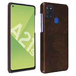 Avizar Coque Samsung Galaxy A21s Protection Rigide Légère Aspect Cuir Vintage Marron