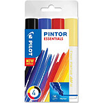 PILOT Marqueur à pigment PINTOR, medium, set de 4 ESSENTIALS