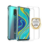 Evetane Coque Xiaomi Redmi Note 9S/Note 9 Pro/Note 9 Pro Max Antichoc Silicone + 2 Vitres en verre trempé Protection écran