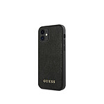 Guess Coque pour Apple iPhone 12 Mini Saffiano Noir