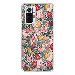 LaCoqueFrançaise Coque Xiaomi Redmi Note 10 Pro 360 intégrale transparente Motif Fleurs Beige et Rose Tendance