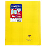 CLAIREFONTAINE Koverbook cahier piqué 24x32cm 48 pages grands carreaux Jaune