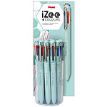 PENTEL Lot de 12 Stylos à bille rétractable 4 couluers iZee vert menthe