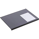 DURABLE Sous-main Rectangulaire avec Rebord de Protection et Rabat Transparent 65 x 50 cm Noir