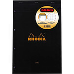 RHODIA Lot de 3 Blocs Orange & Noir N°20 A4+ 160p 80g Séyès Perf.4T