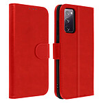 Avizar Étui Samsung Galaxy S20 FE Housse Intégrale Porte-carte Fonction Support rouge