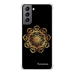 LaCoqueFrançaise Coque Samsung Galaxy S21 5G anti-choc souple angles renforcés transparente Motif Mandala Or