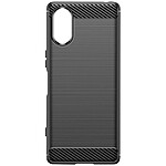 Avizar Coque pour Sony Xperia 5 V Effet Carbone Silicone Flexible Antichoc  Noir