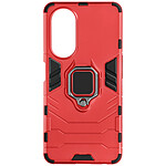 Avizar Coque pour Oppo A98 5G Bi-matière Antichoc Anneau Support  Rouge