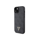 Guess Coque pour Apple iPhone 15 Triangle Strass 4G Noir