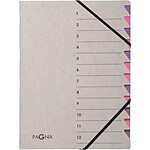 PAGNA Trieur 'Easy Grey', A4, 12 compartiments, lilas