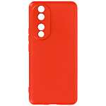 Avizar Coque pour Honor 90 Silicone Semi-rigide Finition Soft-touch avec Dragonne  Rouge