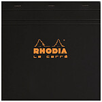 RHODIA Bloc BLACK « Le Carré » 21x21cm 80F agrafées 80g Q.5x5