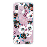 LaCoqueFrançaise Coque Samsung Galaxy A40 360 intégrale transparente Motif Fleurs parme Tendance