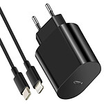 Mayaxess Chargeur iPhone Ultra Rapide 20W Câble USB-C vers Lightning Noir