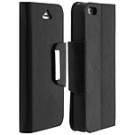 Avizar Housse iPhone SE/5/5s Etui Folio Portefeuille Clapet Fonction Support - Noir